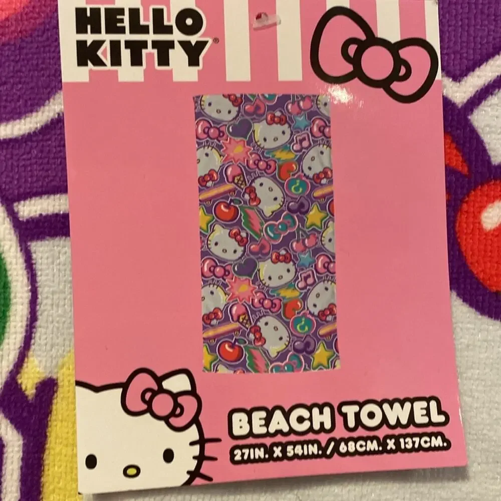 BNWT HELLO KITTY Kids Beach Towel 27x54